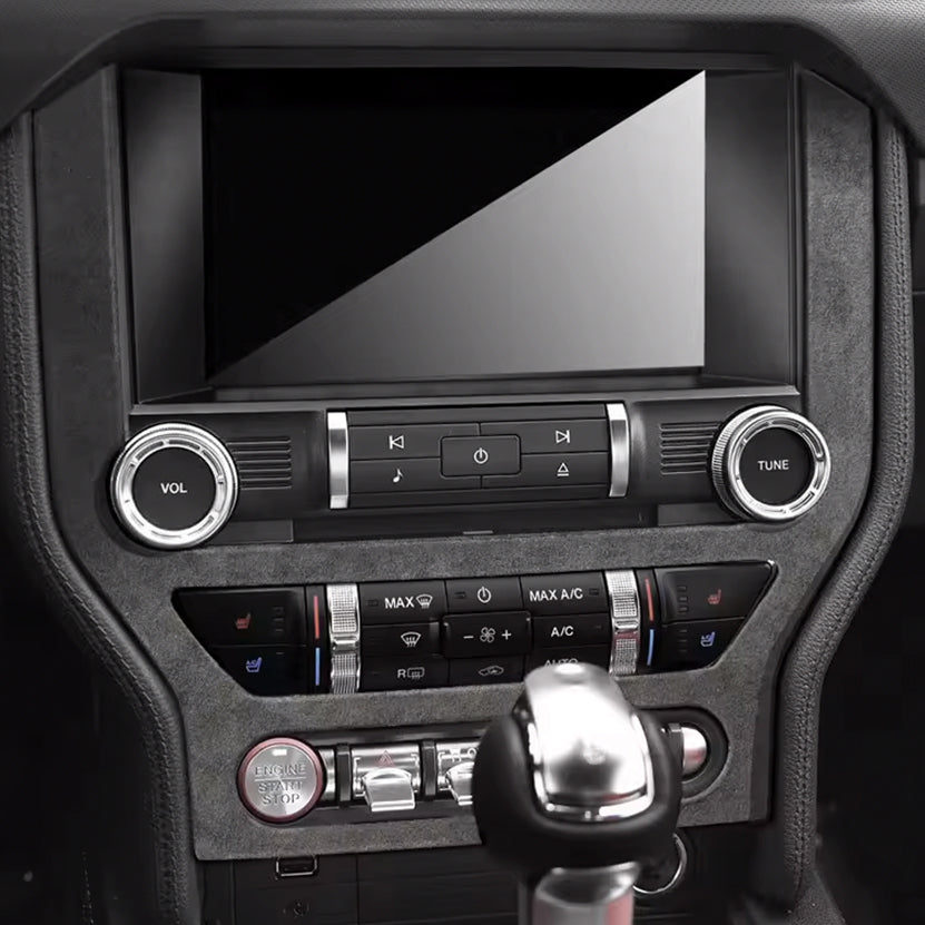 2015-23 Ford Mustang Alcantara Suede Leather Navigation Panel Sticker