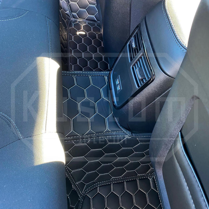 2015+ Dodge Charger Honeycomb Leather Floor Mat