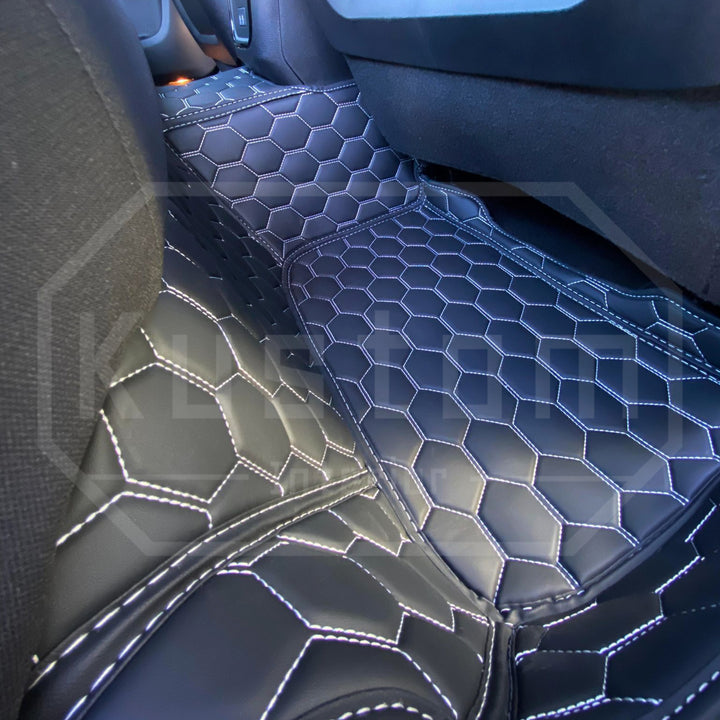 2015+ Dodge Charger Honeycomb Leather Floor Mat