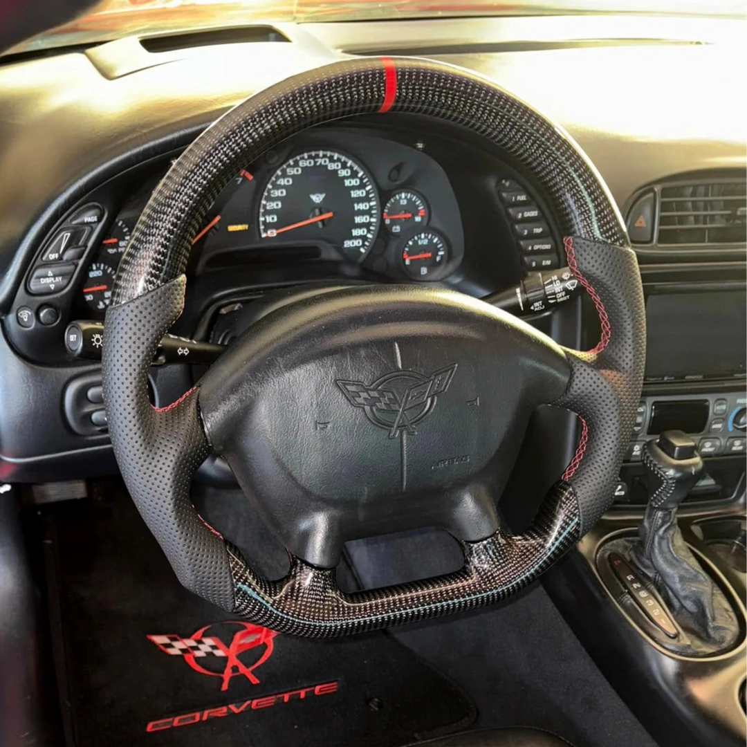 Corvette C5 Carbon Fiber Steering Wheel (Custom Order)