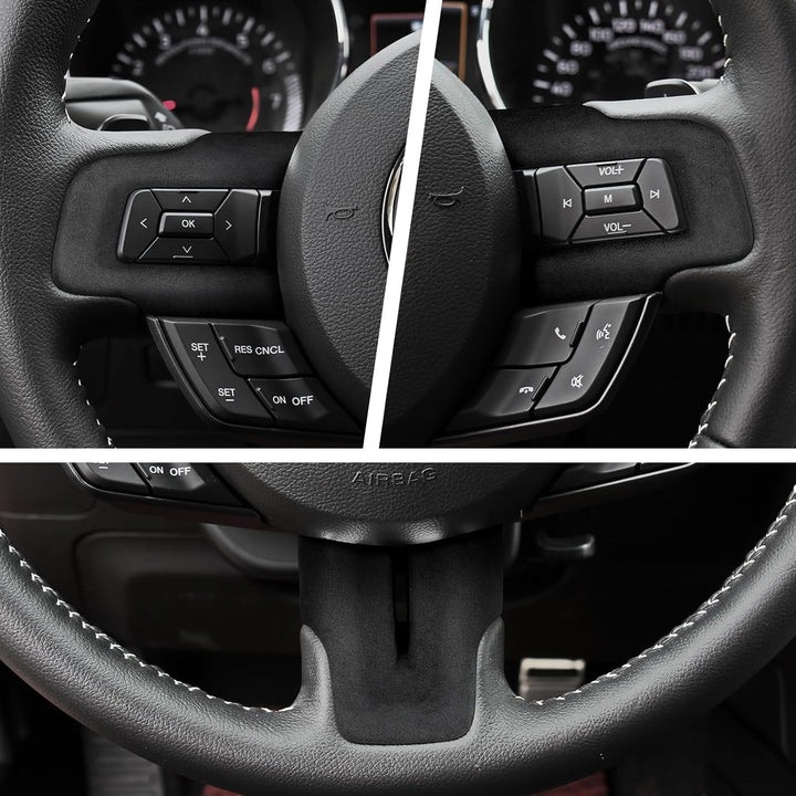 2015-23 Ford Mustang Alcantara (Suede) Steering wheel Trim