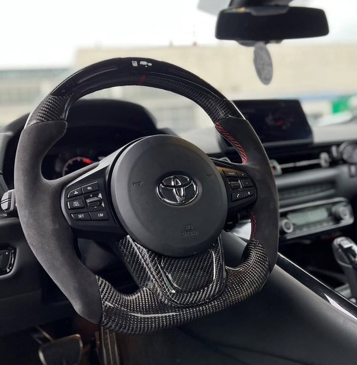 2020+ Toyota Supra Carbon Fiber Steering Wheel (Custom Order)