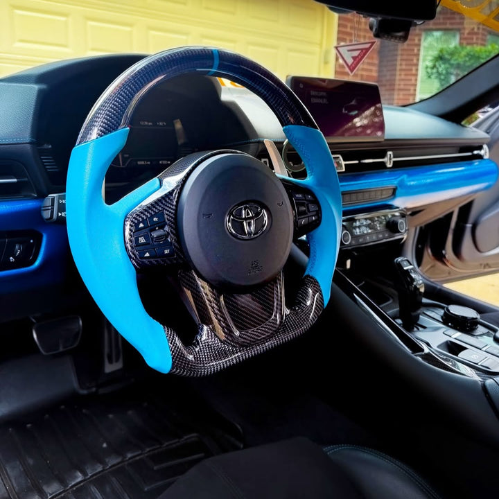 2020+ Toyota Supra Carbon Fiber Steering Wheel (Custom Order)