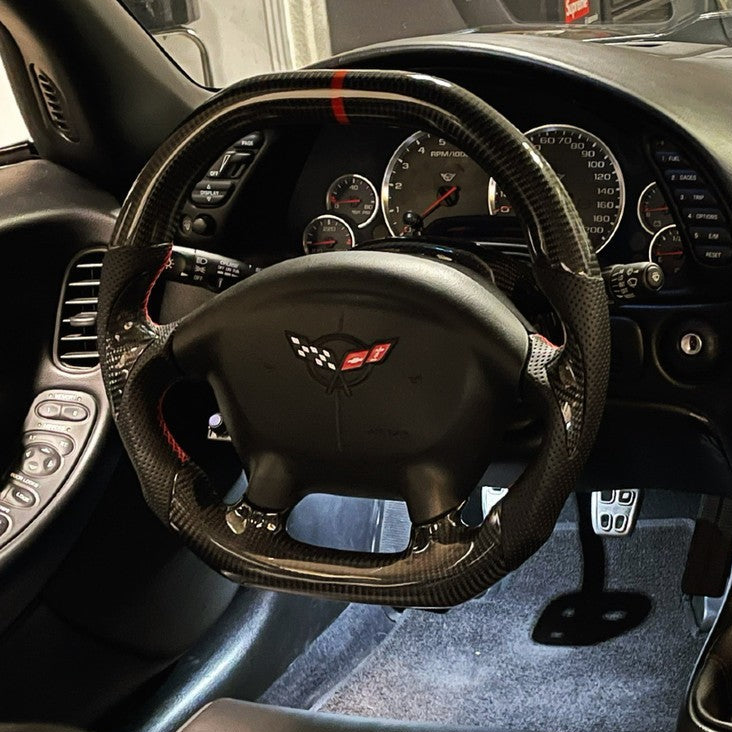 Corvette C5 Carbon Fiber Steering Wheel (Custom Order)