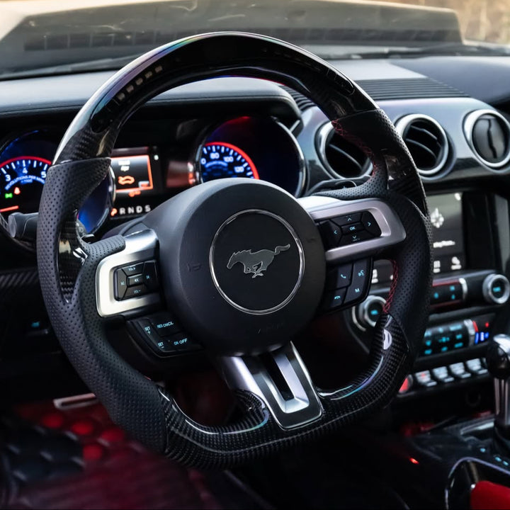 2015-23 Ford Mustang Carbon Fiber Steering Wheel (Custom Order)