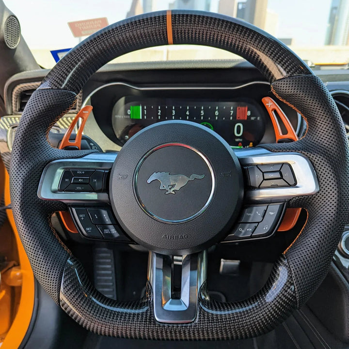 2015-23 Ford Mustang Carbon Fiber Steering Wheel (Custom Order)