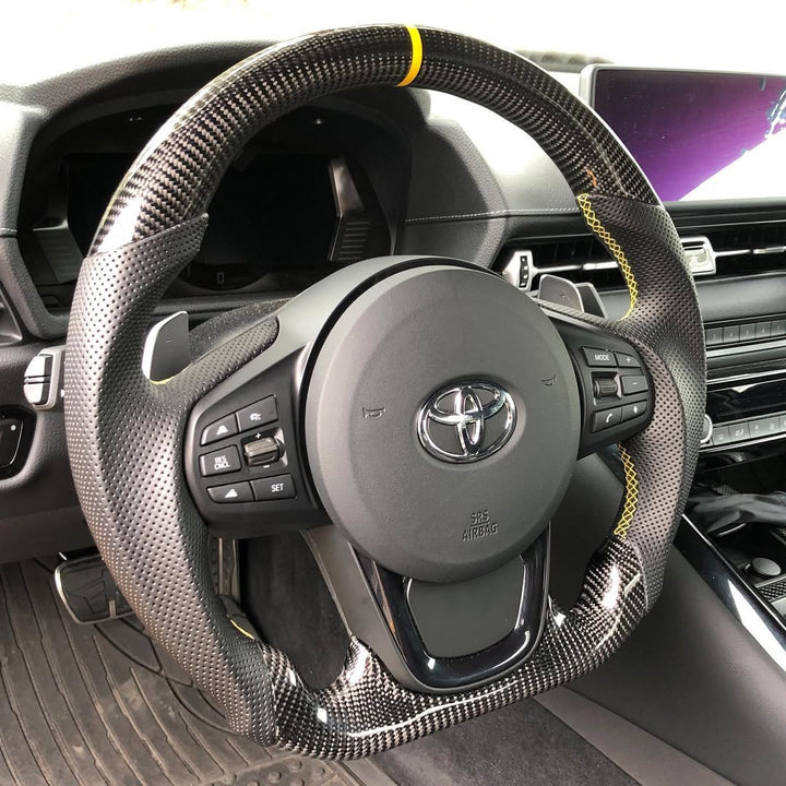 2020+ Toyota Supra Carbon Fiber Steering Wheel (Custom Order)