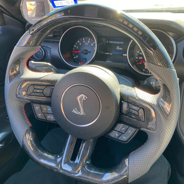 2015-23 Ford Mustang Carbon Fiber Steering Wheel (Custom Order)