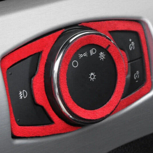 2015-23 Ford Mustang Alcantara Headlight Button Trim