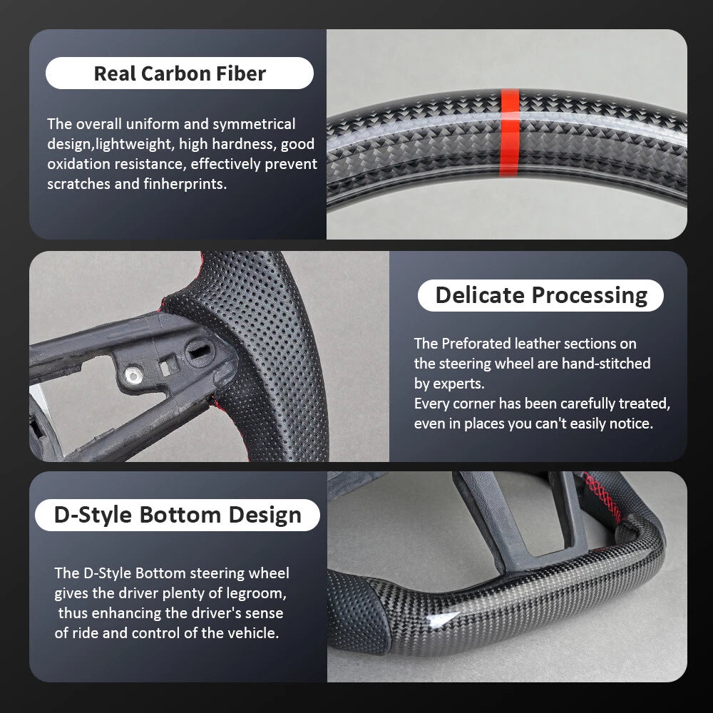 Corvette C5 Carbon Fiber Steering Wheel (Custom Order)