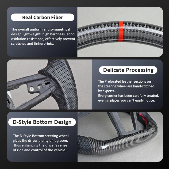 Corvette C5 Carbon Fiber Steering Wheel (Custom Order)