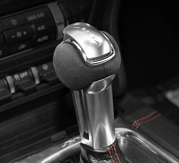 mustang gear shift knob 2015-23 Ford Mustang Alcantara Gear Shift Knob Head Suede Interior Trim – Kustom Interior™