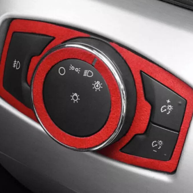 2015-23 Ford Mustang Alcantara Headlight Button Trim