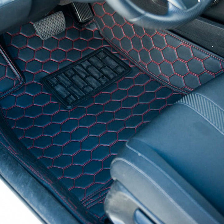 2015+ Dodge Charger Honeycomb Leather Floor Mat
