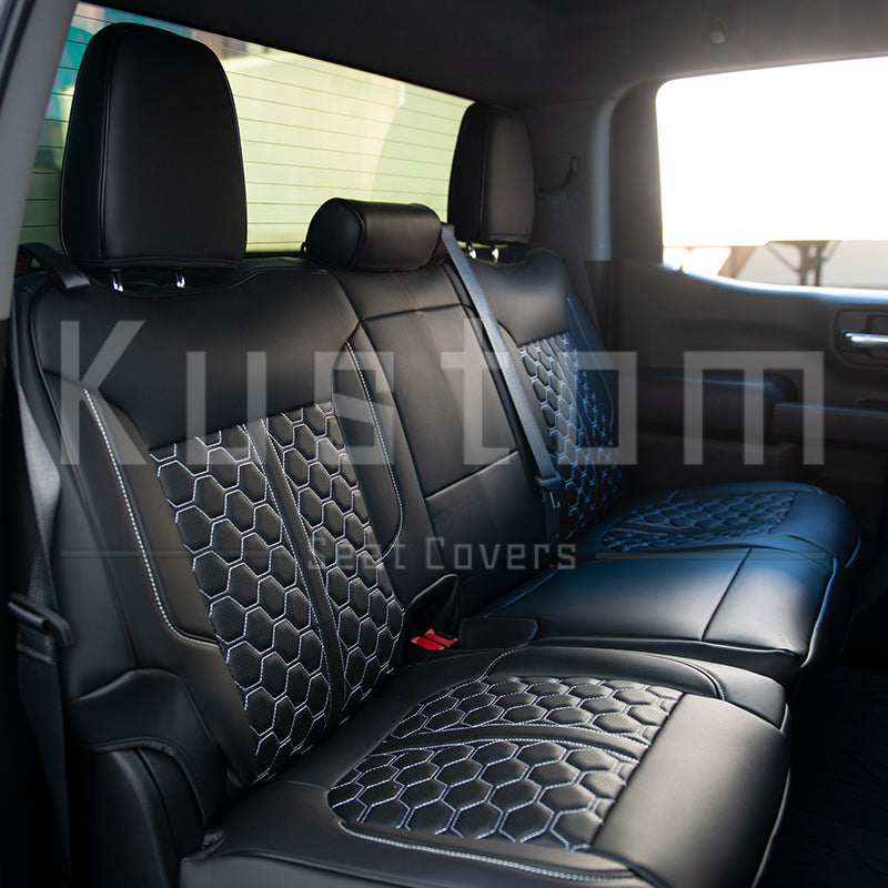 2019+ Chevrolet Silverado Premium Leather Seat Covers (Custom Order)