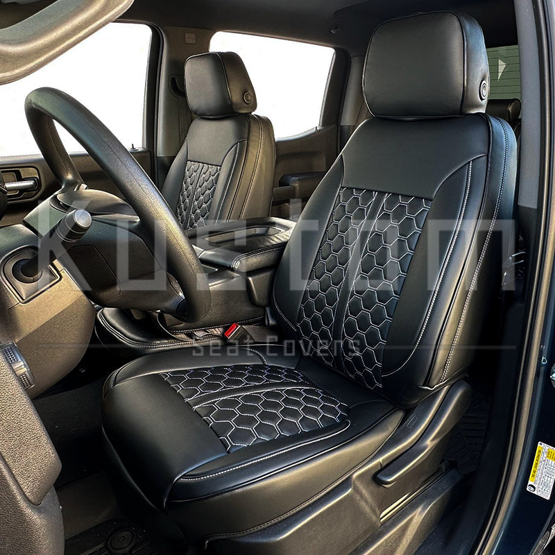 2019+ Chevrolet Silverado Premium Leather Seat Covers (Custom Order)