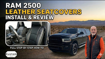 Ram 2500 3500 Leather Seat Covers Installation by @thewanderingshores