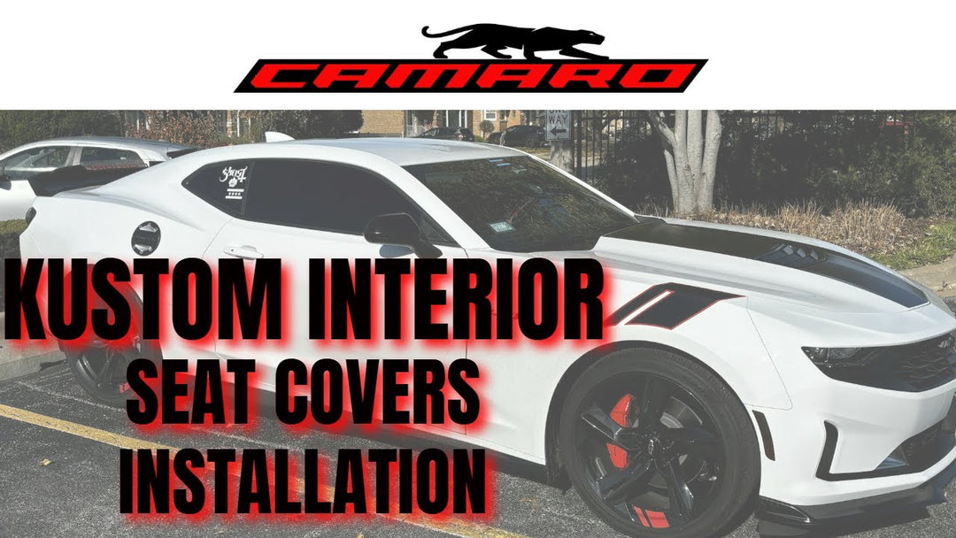 6th Gen Camaro Coupe Custom Leather Seat Covers Installation by @WilsonRogersCompanyInc