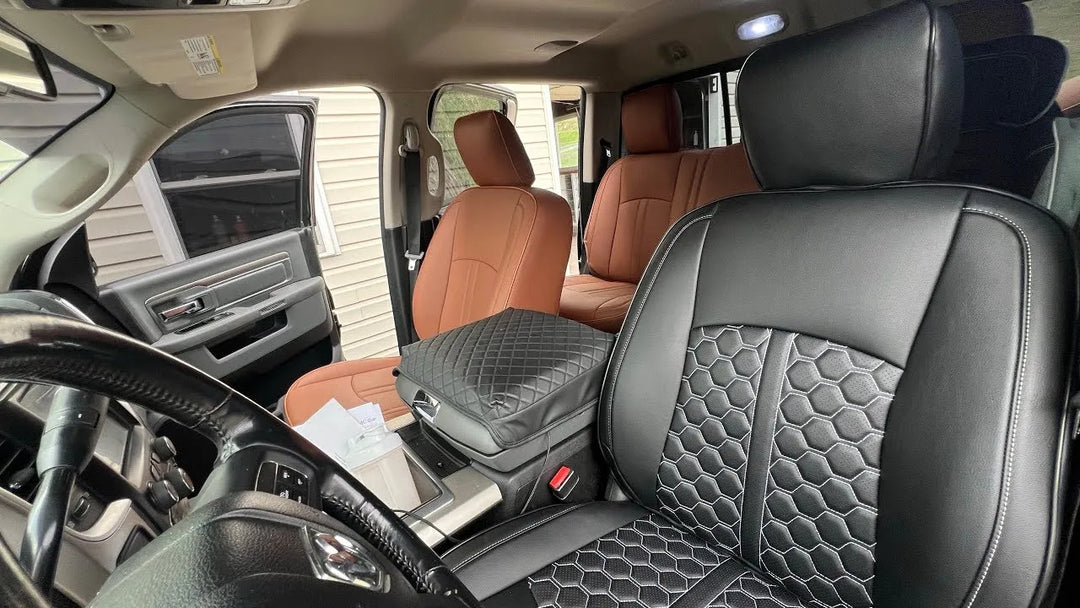 4th Gen Ram Honeycomb Leather Seat Install ft. @3guysgarage