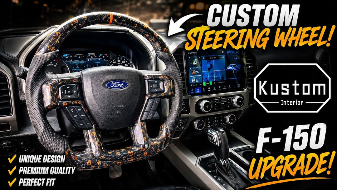 Ford F-150 Carbon Fiber Steering Wheel Installation by @fiftynation