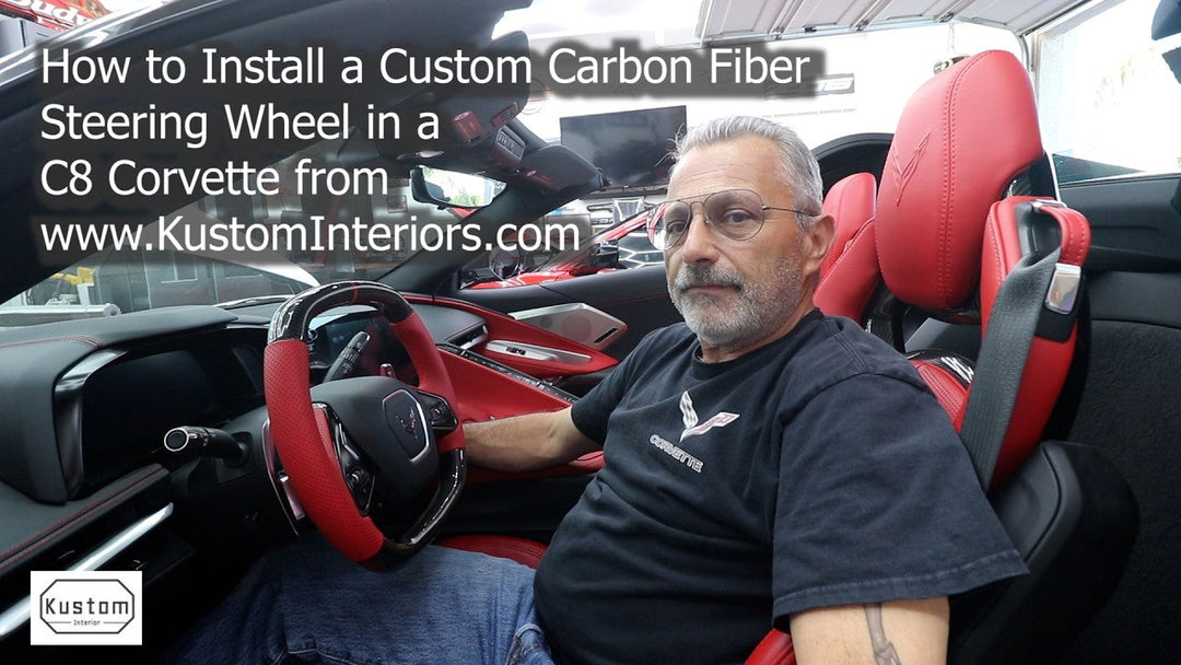 C8 Carbon Fiber Steering Wheel Installation @THECORVETTECHANNEL