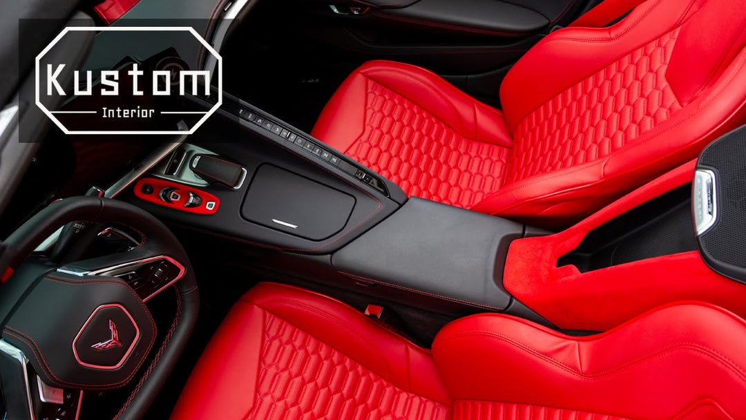 Corvette C8 Suede Leather Waterfall Trim Installation by @DroppinGearz