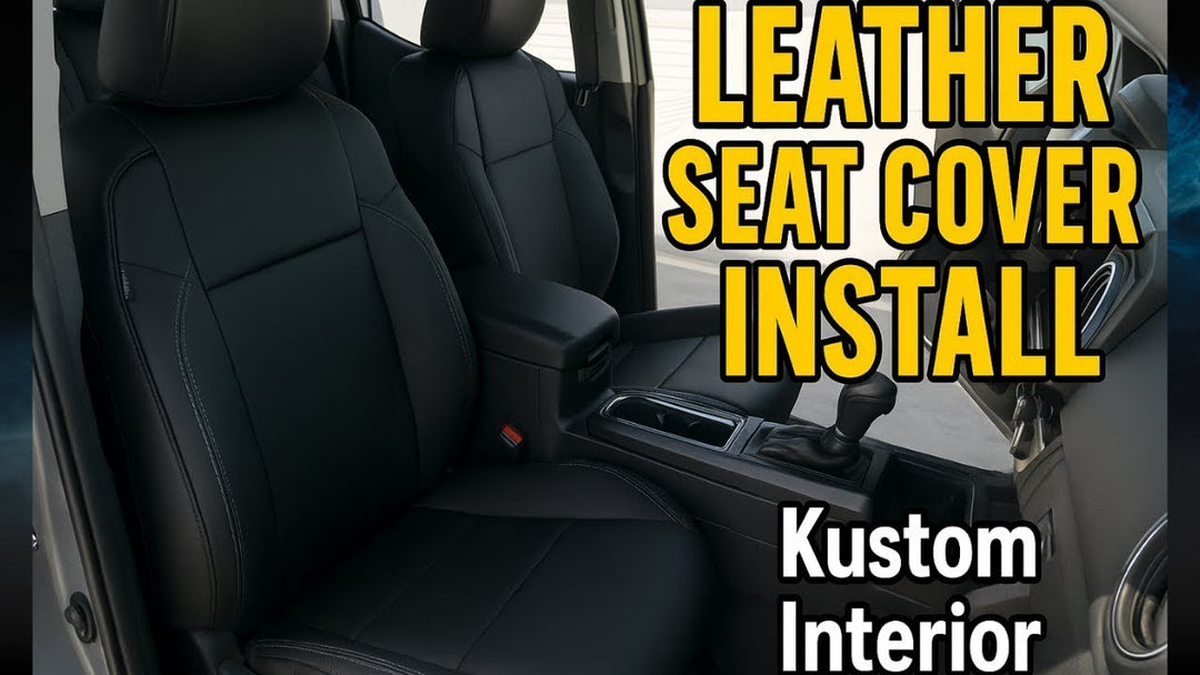 Toyota Tacoma custom Leather Seat Covers Installed by @OutdoorLifestyleOverland