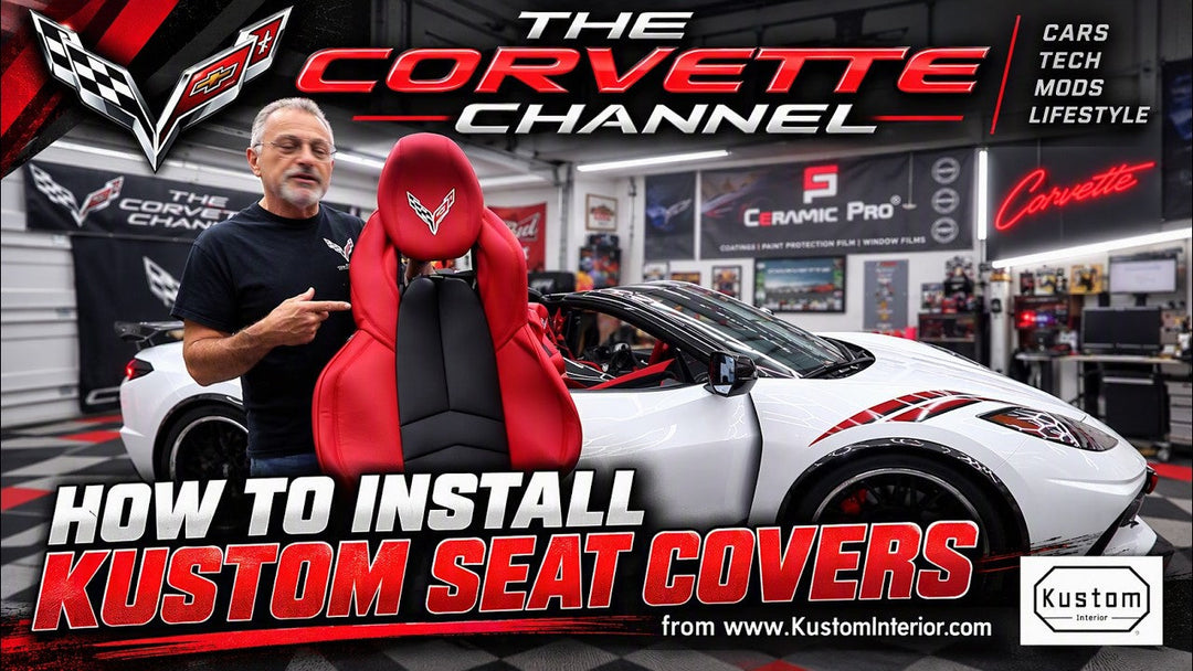 Corvette C8 Custom Leather GT2 Seat Cover Installation ‪@THECORVETTECHANNEL