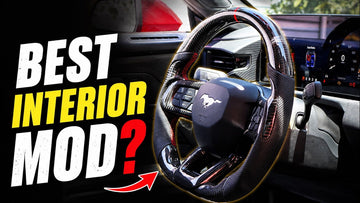 Ford Mustang S650 Carbon Fiber Steering Wheel Installation by @0MPGRUSH