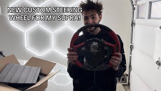 Toyota Supra Carbon Fiber Steering Wheel Installation by @EddySotooo
