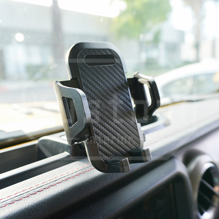 2019+Jeep Wrangler 4XE Hybrid Dash Panel Organizer Phone Mount