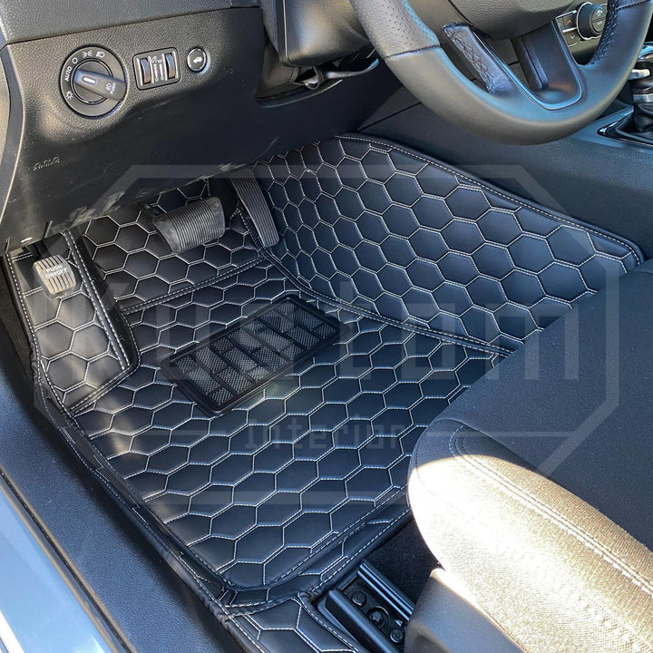 2009+ Dodge Ram Honeycomb Leather Floor Mat