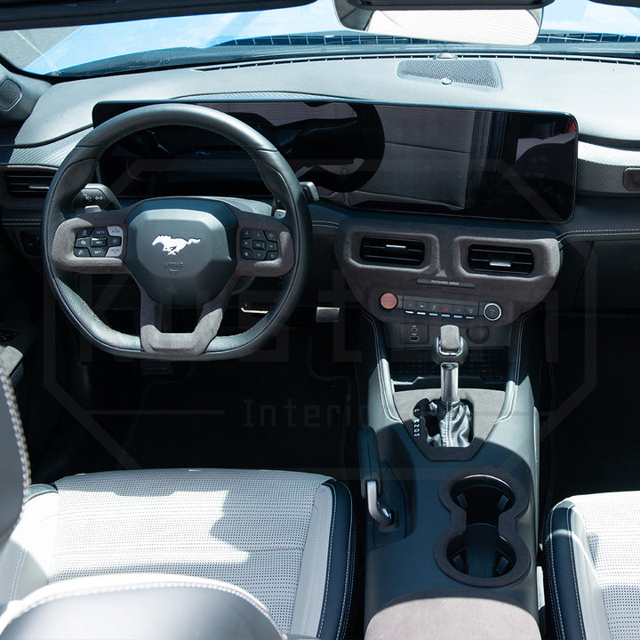 2024+ Ford Mustang S650 Suede Leather Dashboard Center AC Trim Cover
