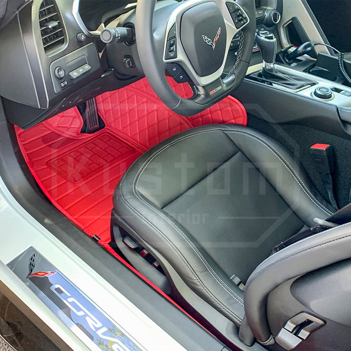 Corvette C7 Custom Leather Interior Floor Mat