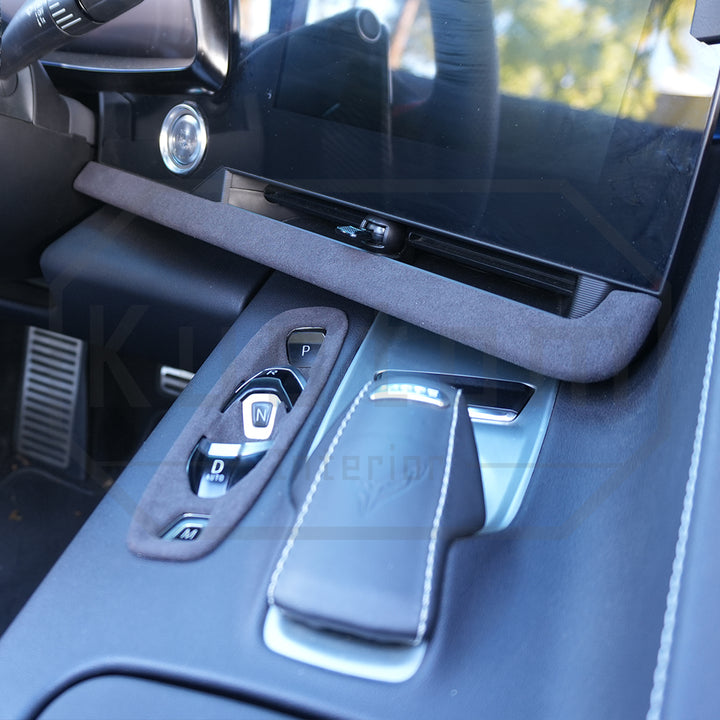 Corvette C8 Suede Leather Gear Switch Control Panel Trim Cover