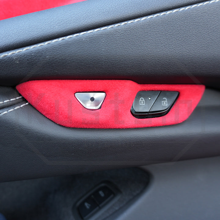 Corvette C8 Suede Leather Door Handle & Lock Switch Trim Cover