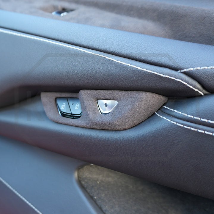Corvette C8 Suede Leather Door Handle & Lock Switch Trim Cover