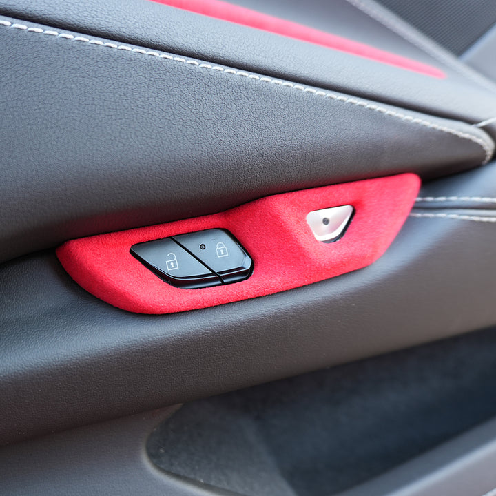 Corvette C8 Suede Leather Door Handle & Lock Switch Trim Cover