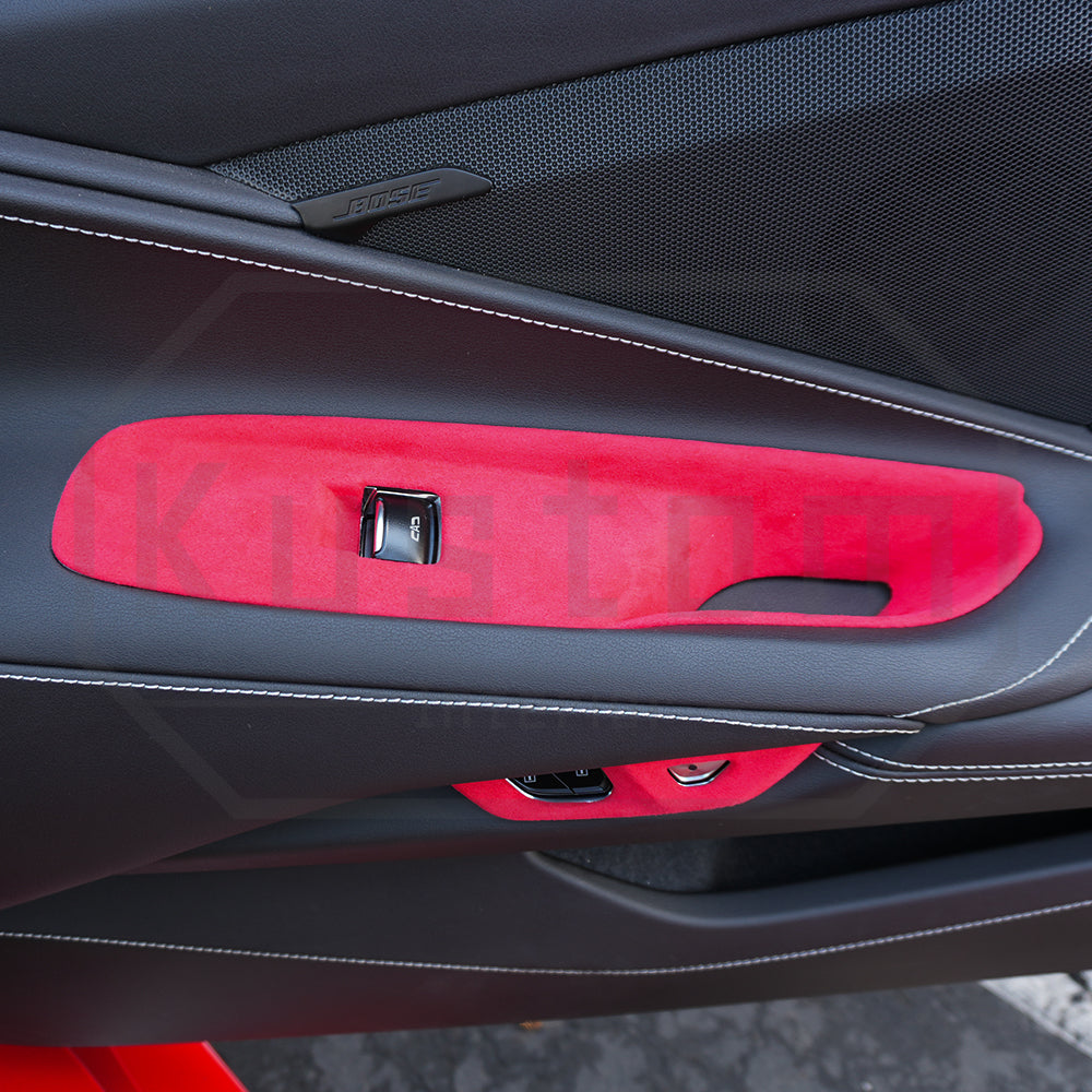 Corvette C8 Suede Leather Window Switch Control Panel Trim Cover