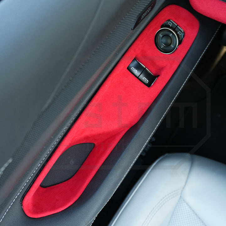 Corvette C8 Suede Leather Window Switch Control Panel Trim Cover