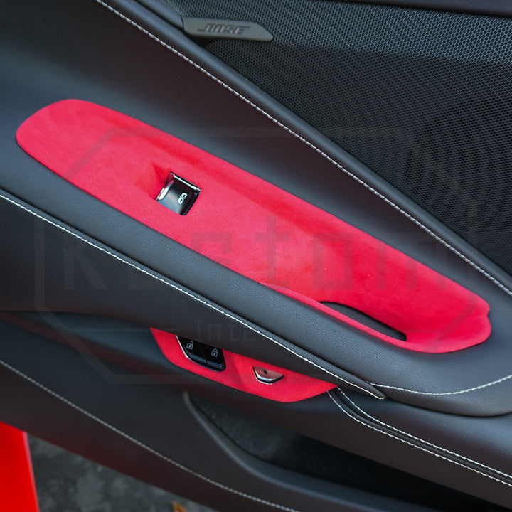 Corvette C8 Suede Leather Window Switch Control Panel Trim Cover