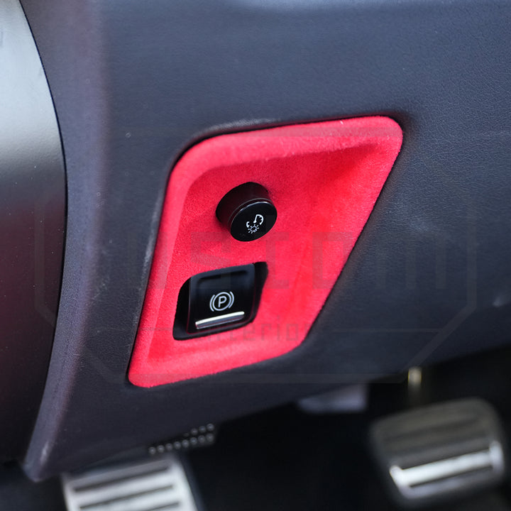 Corvette C8 Suede Leather Left Side Card Slot & Hand Brake Swtich Trim Cover