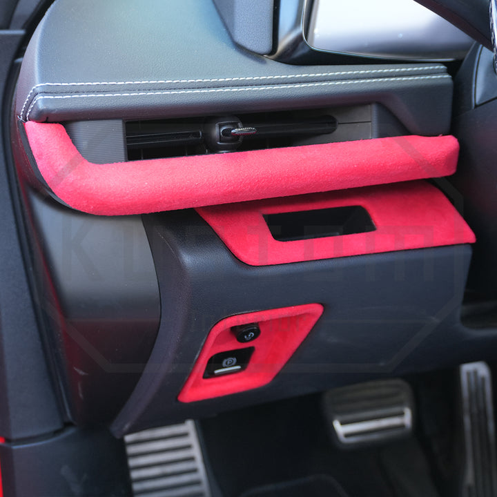 Corvette C8 Suede Leather Left Side Card Slot & Hand Brake Swtich Trim Cover