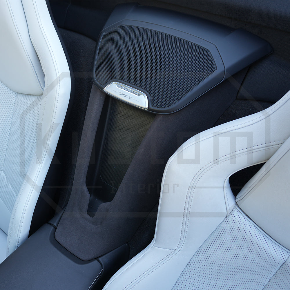 Corvette C8 Suede Leather Waterfall Wireless Charger Trim Cover