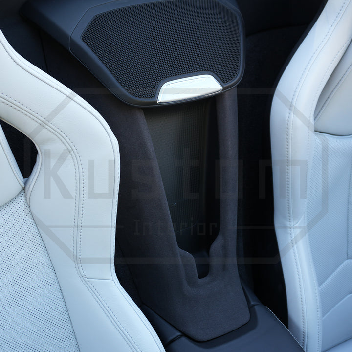 Corvette C8 Suede Leather Waterfall Wireless Charger Trim Cover