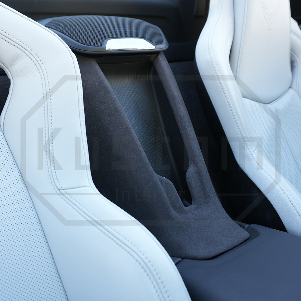 Corvette C8 Suede Leather Waterfall Wireless Charger Trim Cover