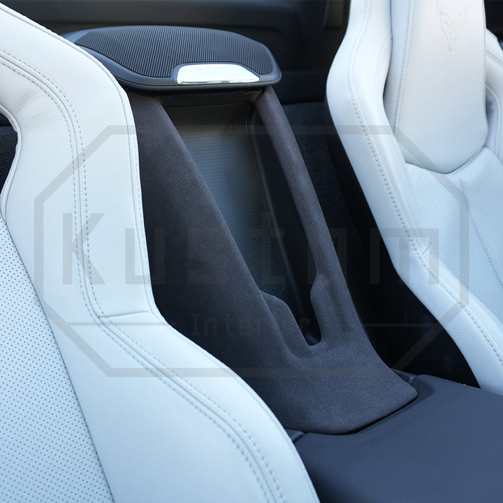 Corvette C8 Suede Leather Waterfall Wireless Charger Trim Cover