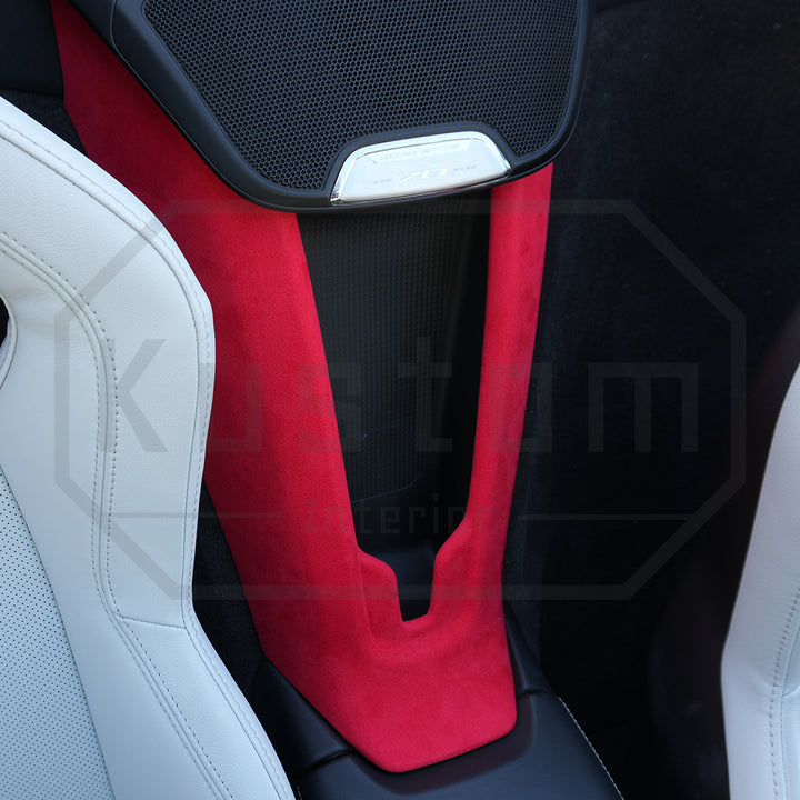 Corvette C8 Suede Leather Waterfall Wireless Charger Trim Cover