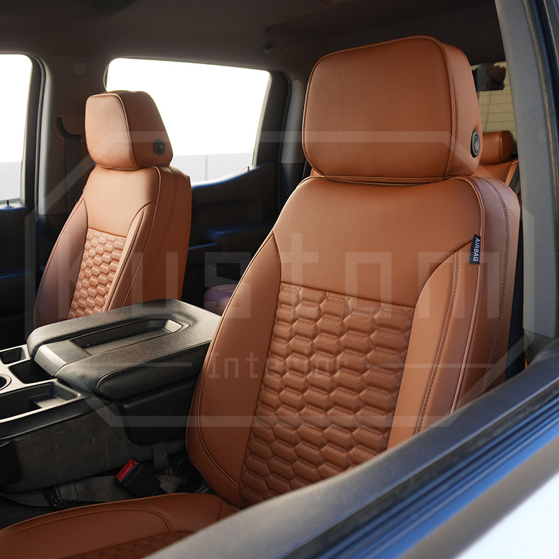2019+ GMC Sierra Premium Custom Leather Seat Covers
