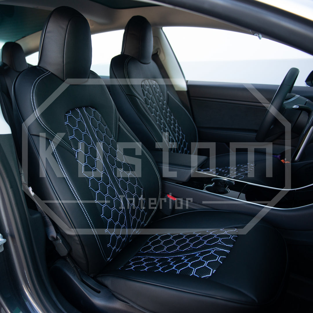 2019-23 Tesla Model Y Custom Premium Leather Seat Covers